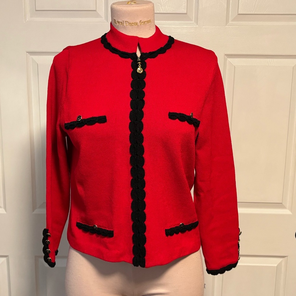 St. John Collection Knit Zip-up Jacket